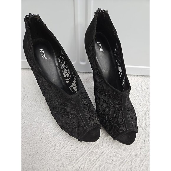 Apt 9 Shoes - Apt 9 High Heels Peep Toe Lace WMS 8M Apramsey Black Dressy Formal Clubbing
